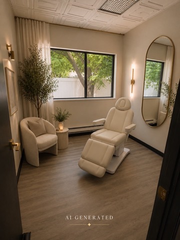Wellness suite concept, spacious treatment room at Elevae Suites